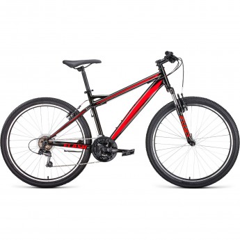 Велосипед FORWARD FLASH 26 1.0 (2021) черный/красный с рамой 19" Велосипед FORWARD FLASH 26 1.0 (2021) черный/красный с рамой 19"