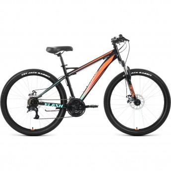 Велосипед FORWARD FLASH 26 2.2 D 26", рама 17", черный/оранжевый, 2022 Велосипед FORWARD FLASH 26 2.2 D 26", рама 17", черный/оранжевый, 2022