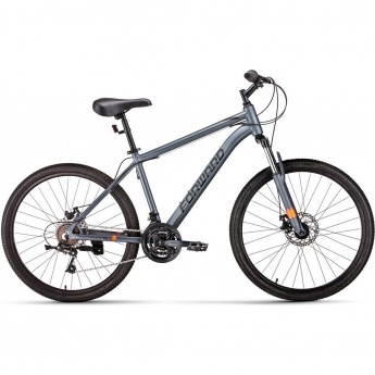 Велосипед FORWARD HARDI 26 2.0 disc (2021) серый матовый/черный с рамой 17" Велосипед FORWARD HARDI 26 2.0 disc (2021) серый матовый/черный с рамой 17"