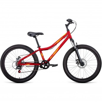 Велосипед FORWARD IRIS 24 2.0 D (2022) красный/желтый, с рамой 12" Велосипед FORWARD IRIS 24 2.0 D (2022) красный/желтый, с рамой 12"