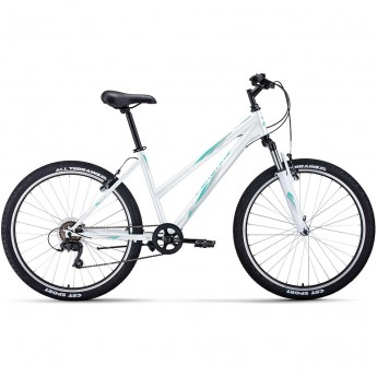 Велосипед FORWARD IRIS 26 1.0 26", рама 17", белый/бирюзовый, 2022 Велосипед FORWARD IRIS 26 1.0 26", рама 17", белый/бирюзовый, 2022