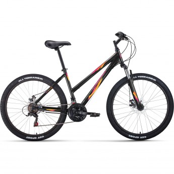Велосипед FORWARD IRIS 26 2.0 D, рама 17", 2022, черный/розовый Велосипед FORWARD IRIS 26 2.0 D, рама 17", 2022, черный/розовый