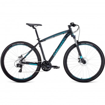 Велосипед FORWARD NEXT 29 2.0 disc (2020) черный/бирюзовый с рамой 21" Велосипед FORWARD NEXT 29 2.0 disc (2020) черный/бирюзовый с рамой 21"