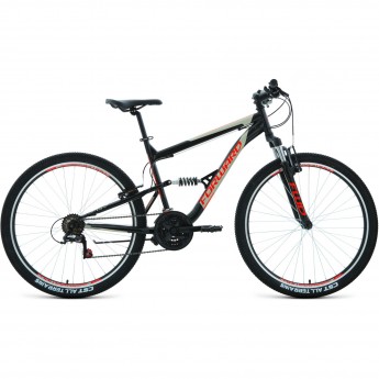 Велосипед FORWARD RAPTOR 27,5 1.0, рама 18", 2022, черный/красный Велосипед FORWARD RAPTOR 27,5 1.0, рама 18", 2022, черный/красный